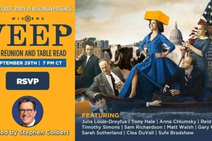 VEEP event fundraiser in Wisconsin promo graphic