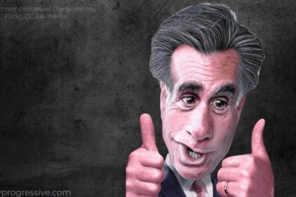 Caricature of Mitt Romney