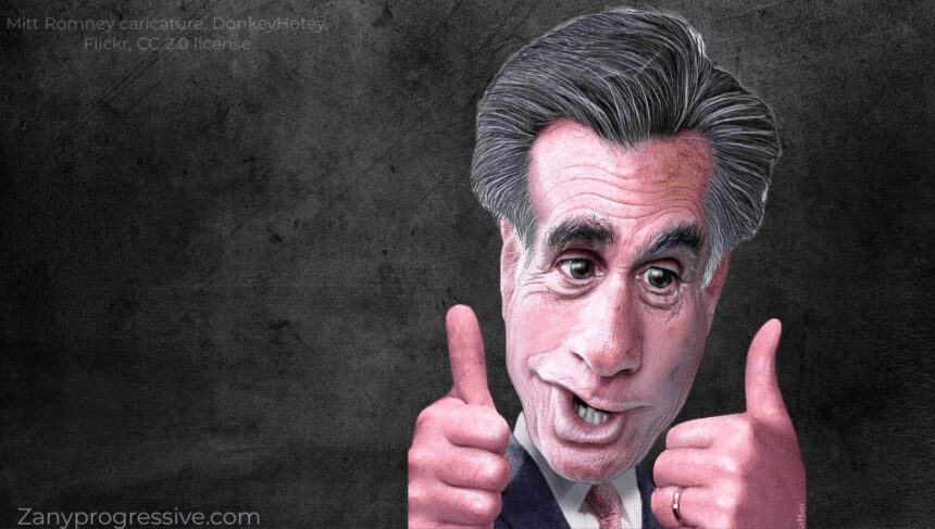 Caricature of mitt romney