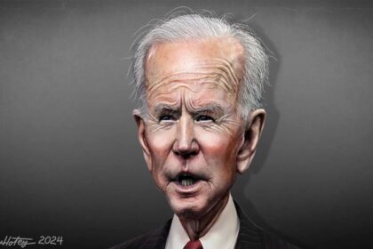 Caricature of Joe Biden