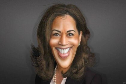 Caricature of Kamala Harris