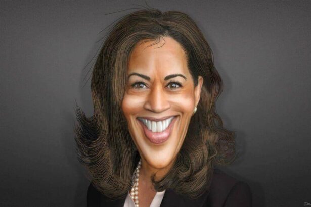 Caricature of Kamala Harris