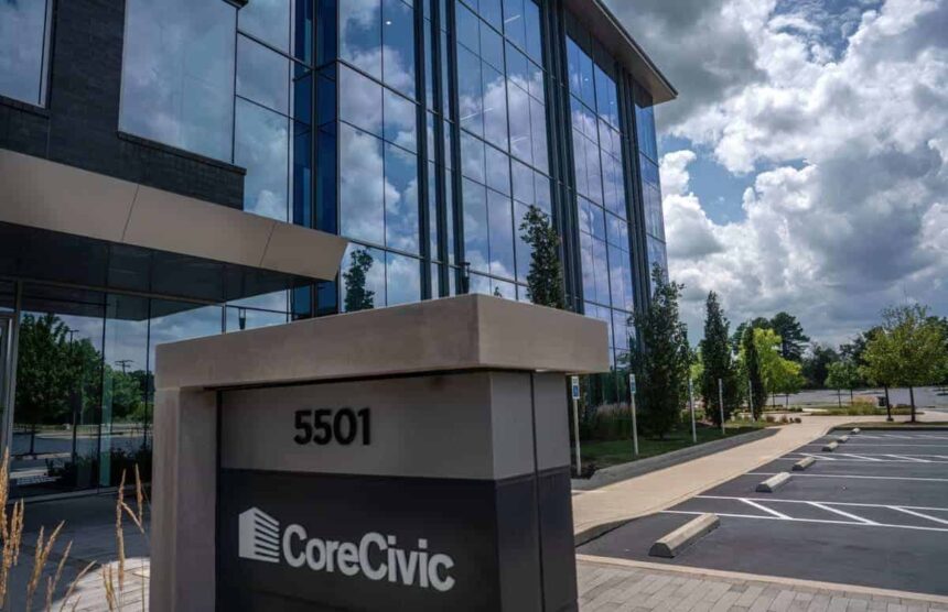 The headquarters for private prison company corecivic in brentwood, tennessee. (photo: john partipilo) the headquarters for private prison company corecivic in brentwood, tennessee.