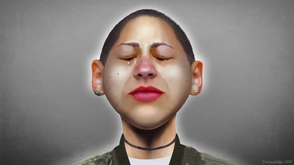 Caricature of emma gonzález
