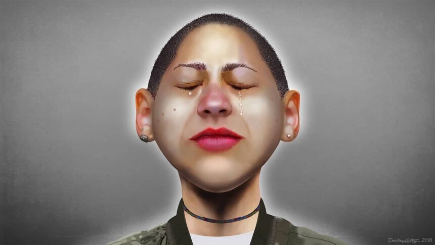 Caricature of emma gonzález