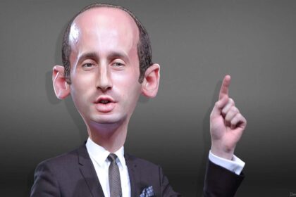 Trump pick, Stephen MilkerCaricature Stephen Miller