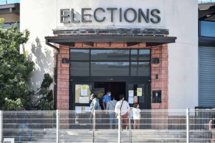 The front of the election office in San Antonio