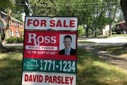 How trump’s proposals affect housing costs a realtor’s for sale sign in Ohio.