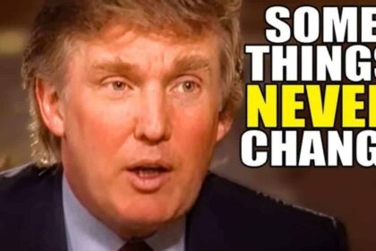 Photo of Donald Trump as a much younger man in an interview