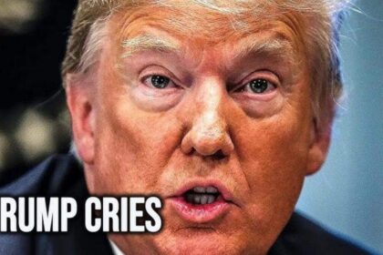 Extreme close-up of Donald Trump’s face