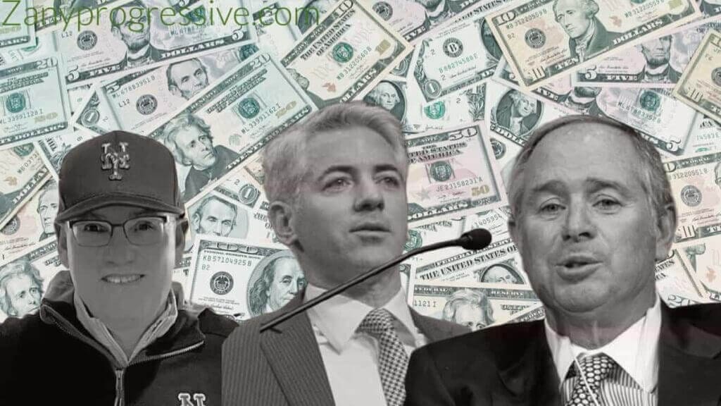 9a6eb9a8 b311 45aa a97e 157405303b3d Billionaires steve cohen, stephen schwarzman, and bill ackman on a money background