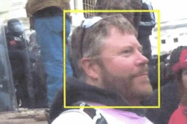 Eric lee peterson, of kansas city, missouri, pleaded guilty to knowingly and unlawfully entering the u. S. Capitol on jan. 6, 2021. In this department of justice photo, he is shown during the u. S. Capitol attack