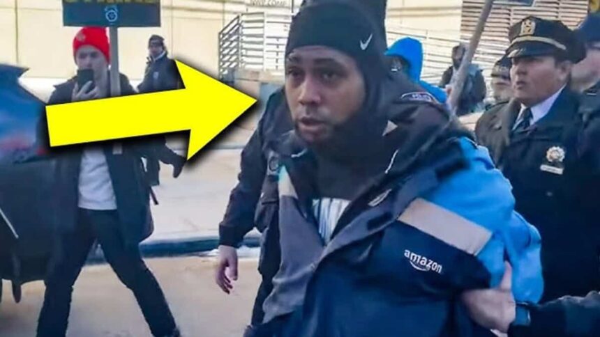 Amazon driver that was pulled from his vehicle and arrested during strike