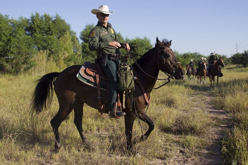 Horseback unit of the texas border patrol