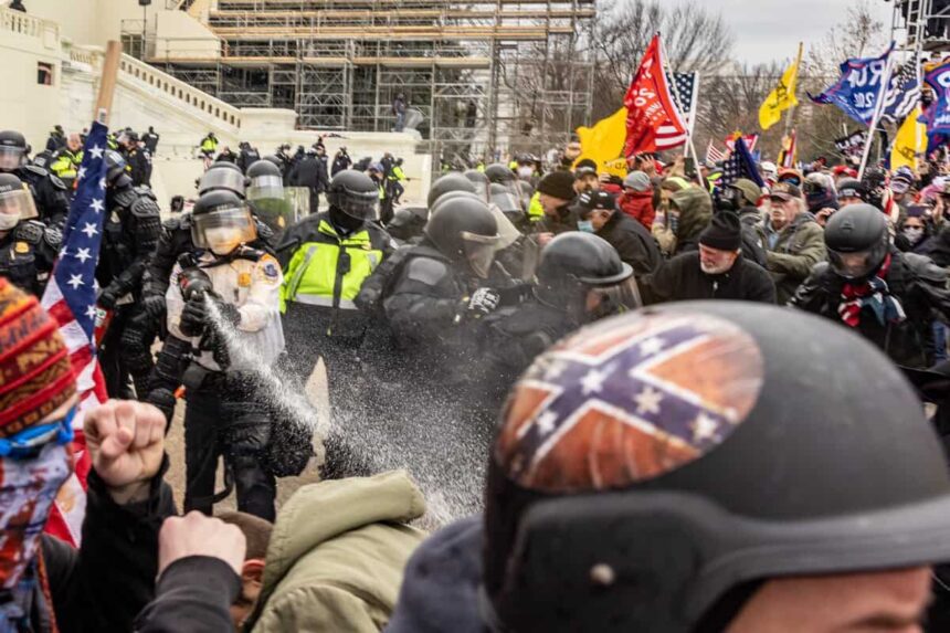 Capitol police being attacked on january 6, 2021