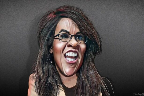 Caricature of lauren boebert