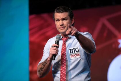 Pete Hegseth speaking at Turning Point USA event