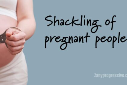 Pregnant woman in handcuffs