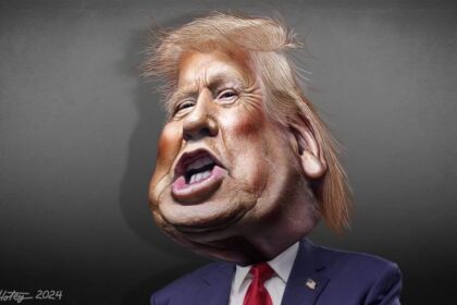 Caricature of Donald Trump