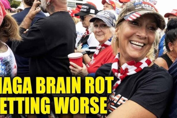 Crowd of maga at a trump rally