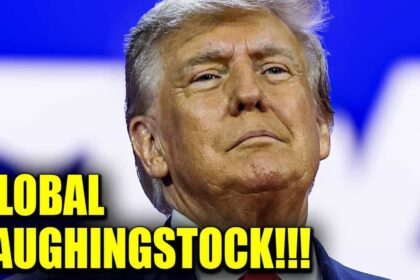 Donald Trump wearing heavy bronzer