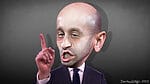 Caricature of a stephen miller speech