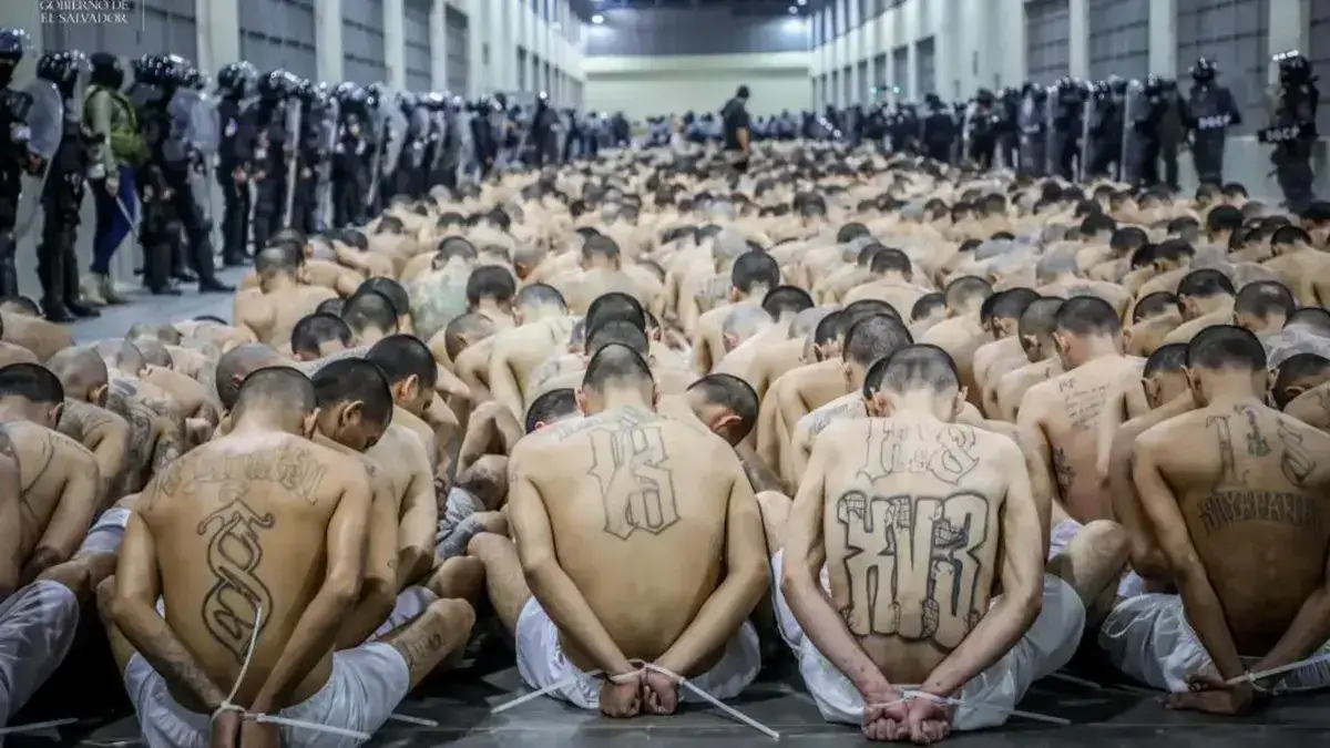 Prisoners in el salvador mega prison