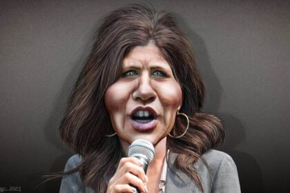 Caricature Kristi Noem
