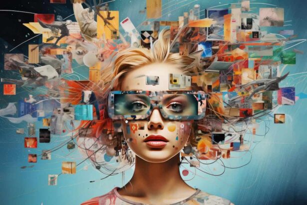 Ai generated image of a digitized young blond girl