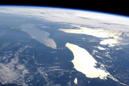 View of the Great Lakes from orbit
