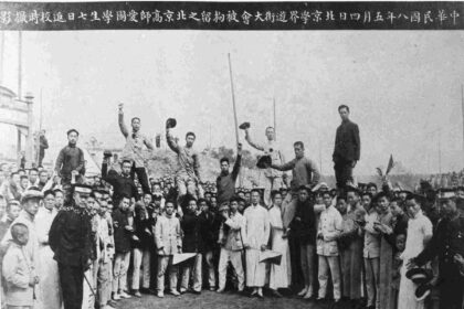 Students of Beijing University after being detained