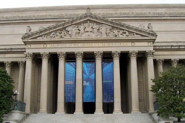 National archives building in dc