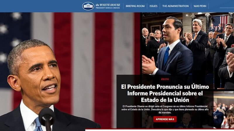 white house website spanish English official language of us spanish version of the white house website from the archives