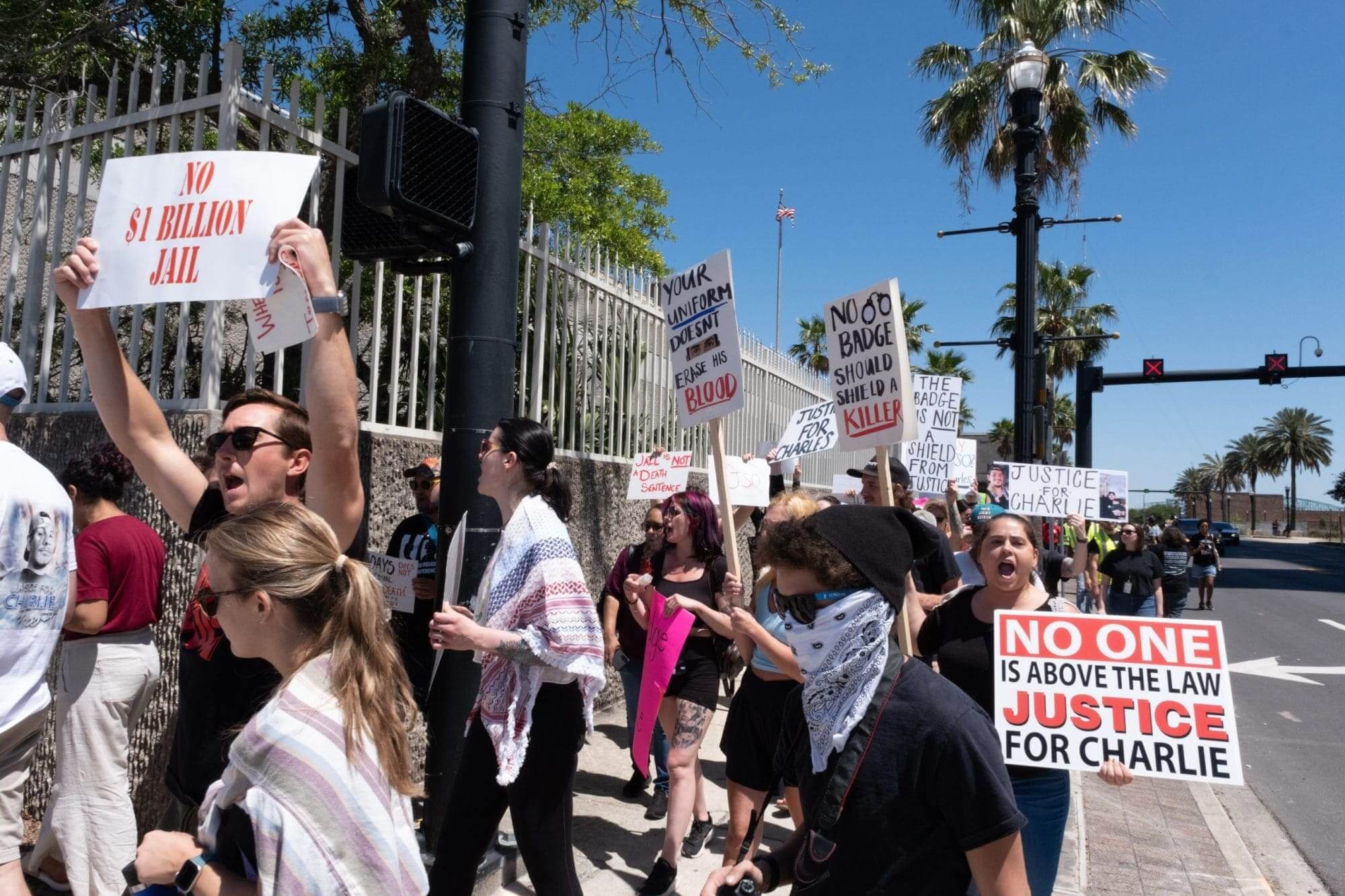 Protest over the florida jail death