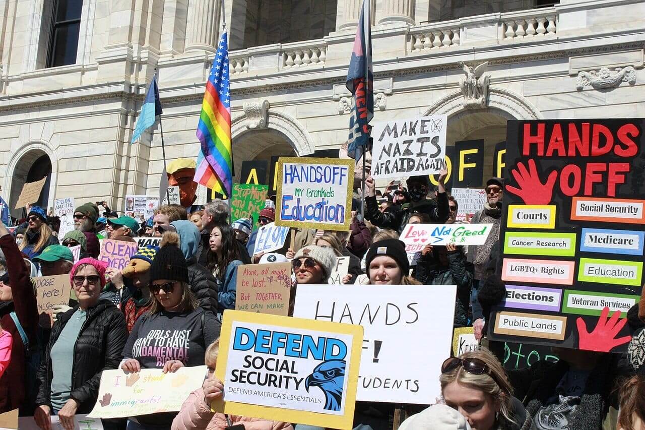 Hands off protest in minnesota