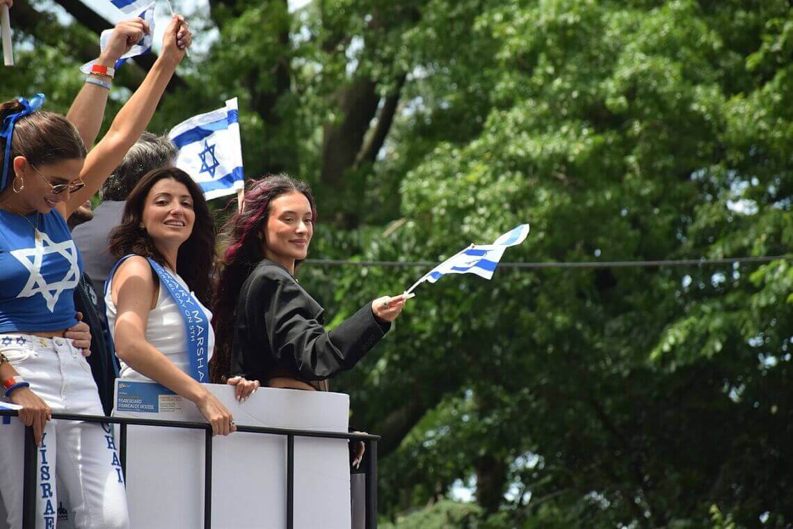 Eden golan at the celebrate israelbparade in 2024