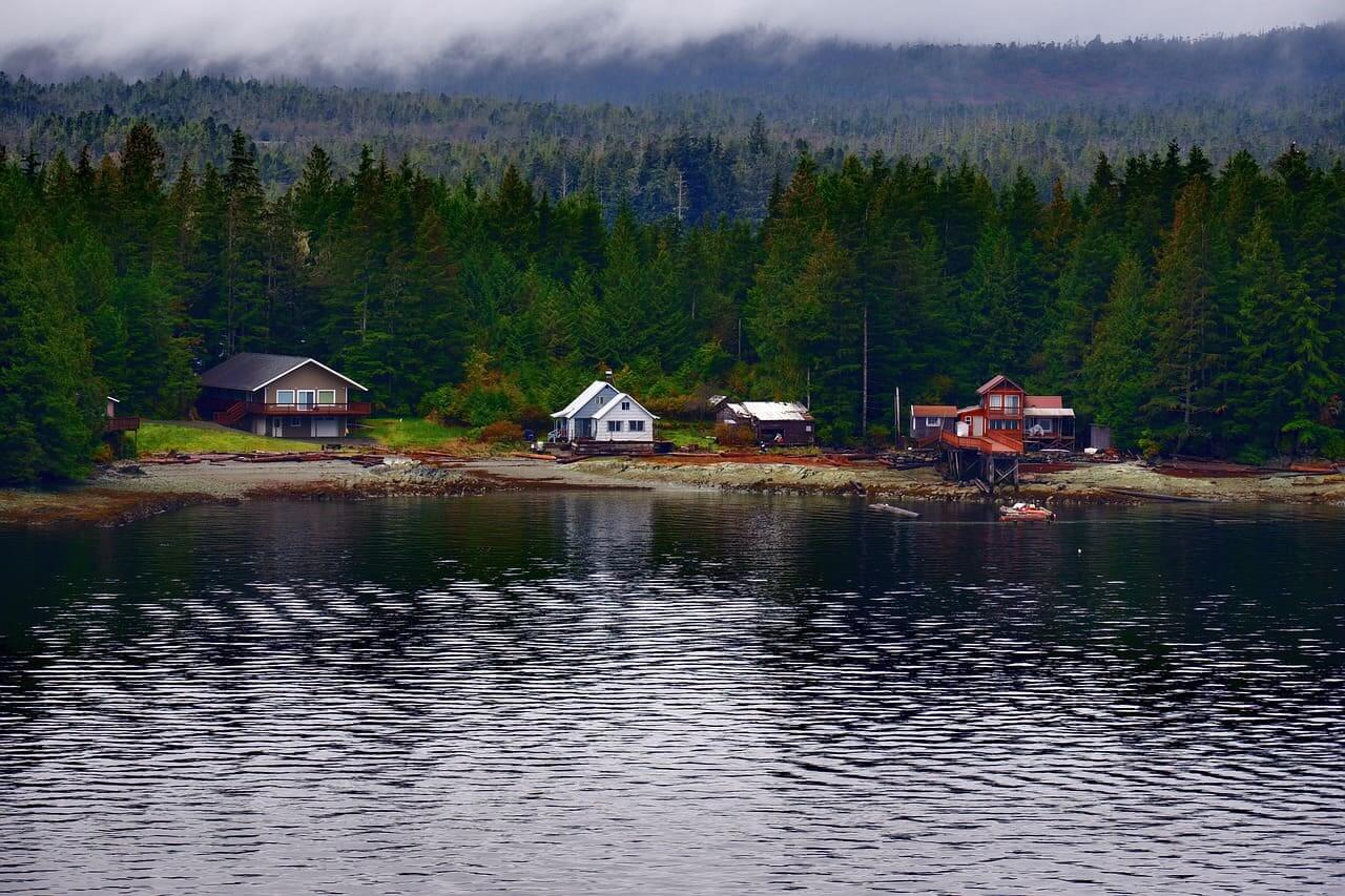 Alaskan fishing village like port heiden