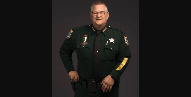 Portrait of the florida sheriff who threatened protesters.