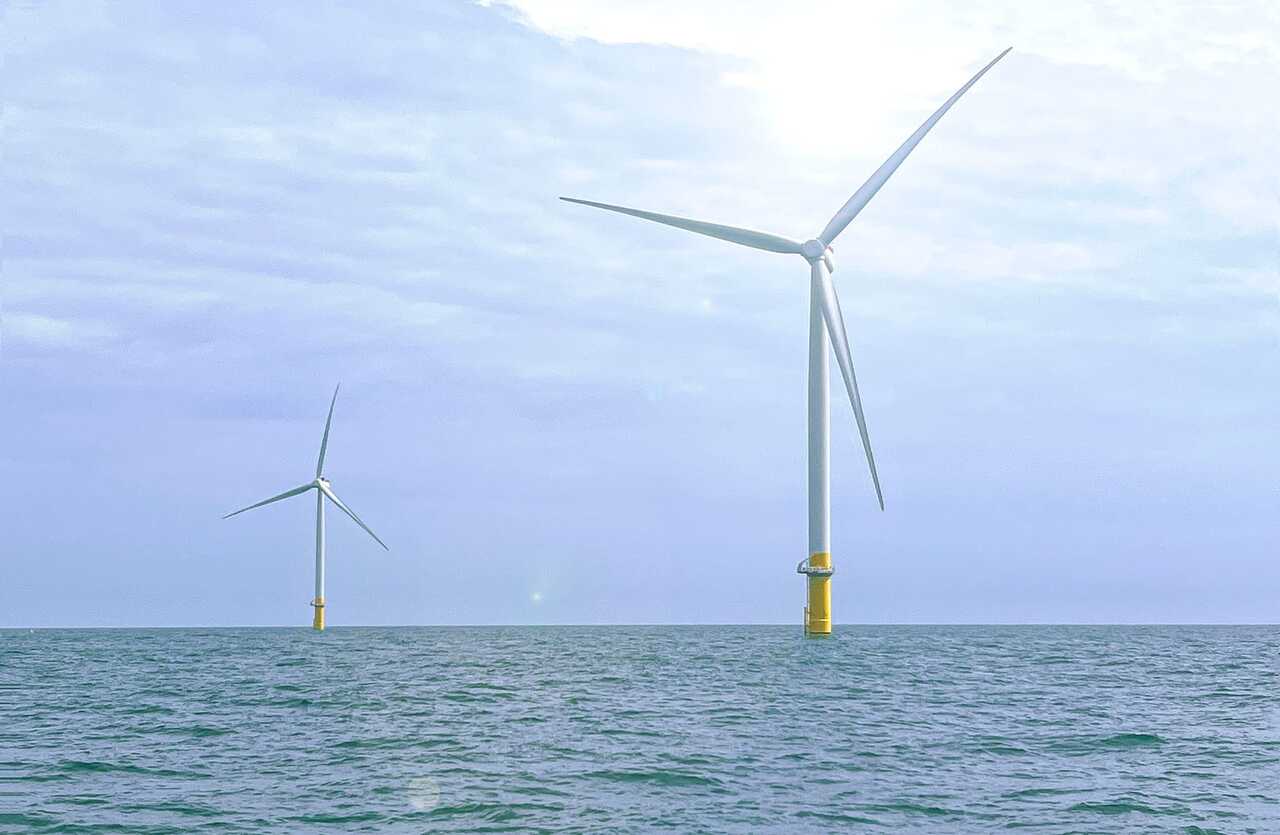 Offshore wind farms are one type of renewable energy