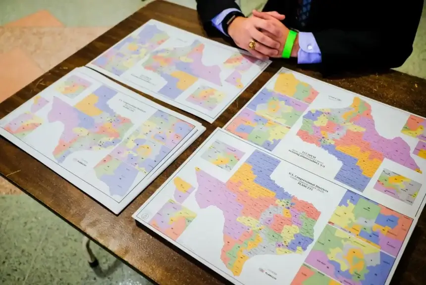 Redrawn congressional maps in texas, rigging elections.
