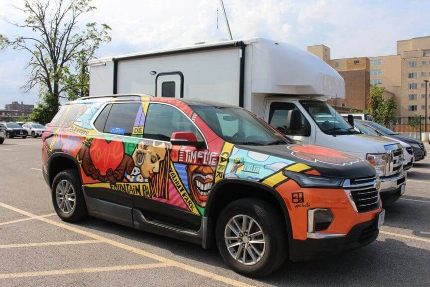 Vehicle owned by the bullet related injury clinic in st. Louis