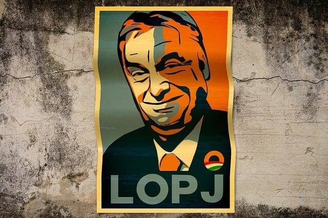 Project 2025 list of objectives. A poster of viktor orbán