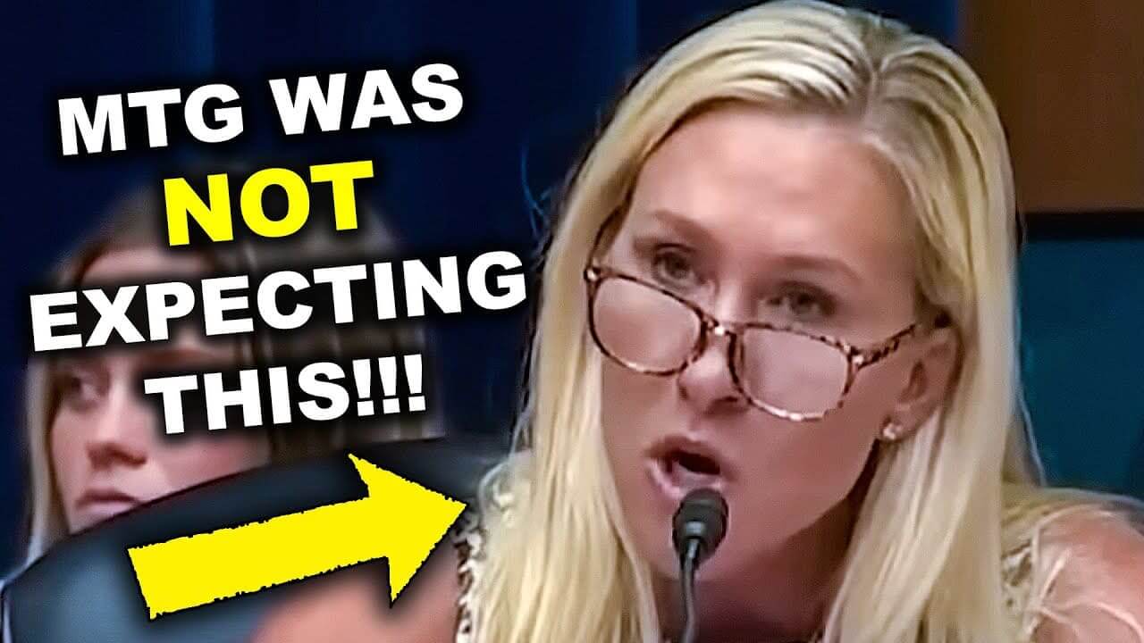 Marjorie Taylor Greene during a hearing about protecting women