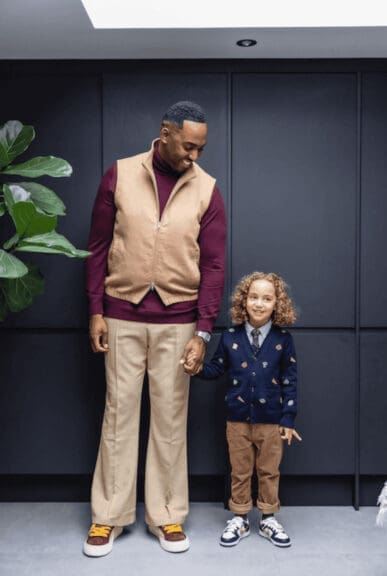 Millennial fathers like this one photographed with his child.