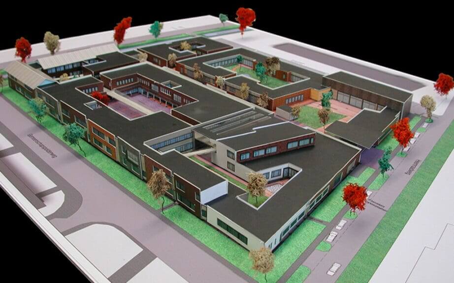 Model of the town for dementia patients in the Netherlands.
