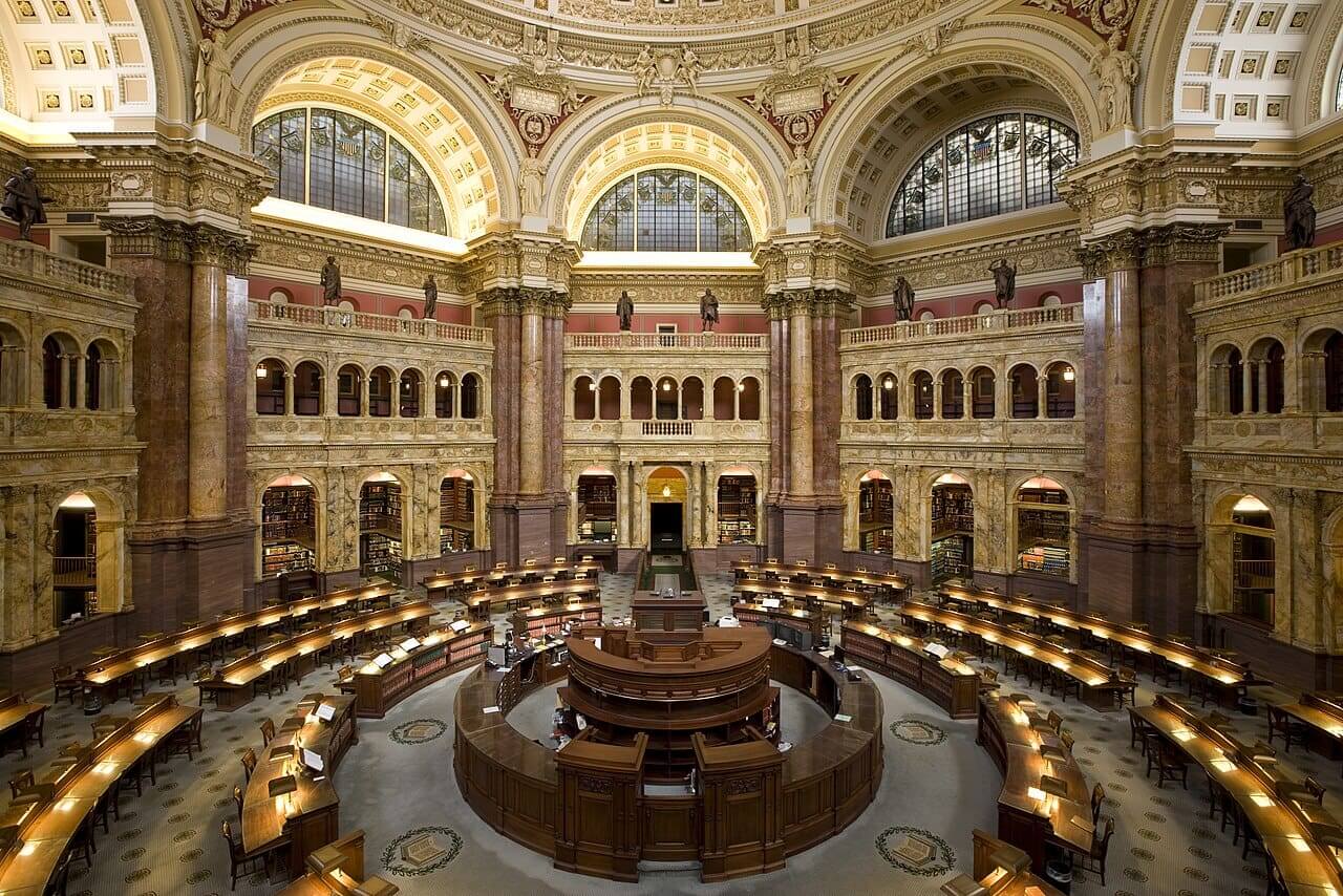 Main reading room of the library of congress