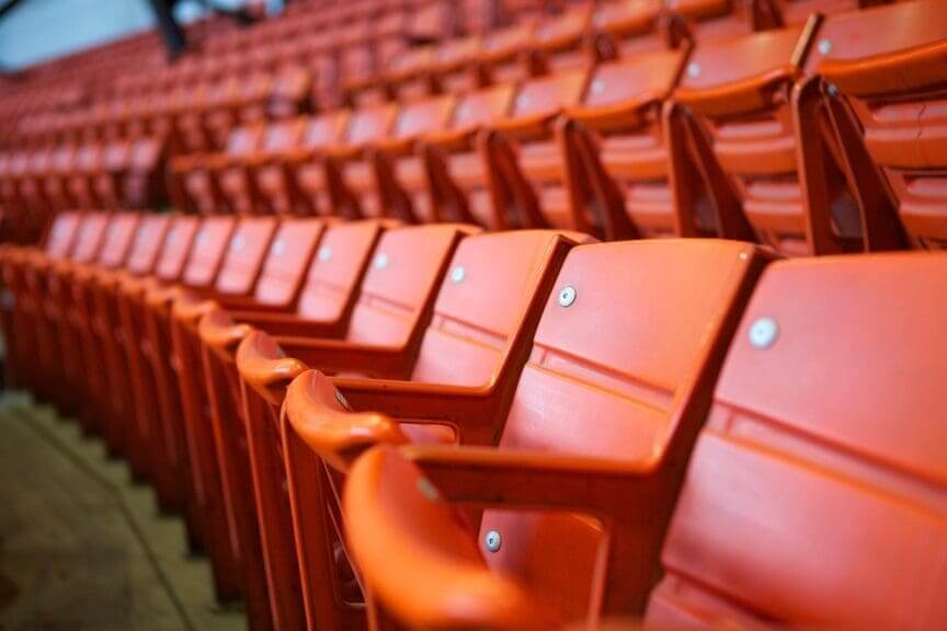 Professional sports stadium seating