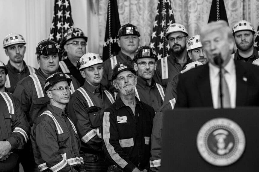coal miners at the white house President donald trump signs executive actions to support the coal industry at an unleashing american energy executive order event, tuesday, april 8, 2025, in the east room of the white house.