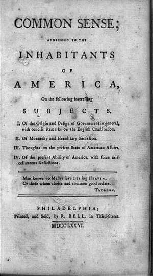 A political pamphlet written in 1776