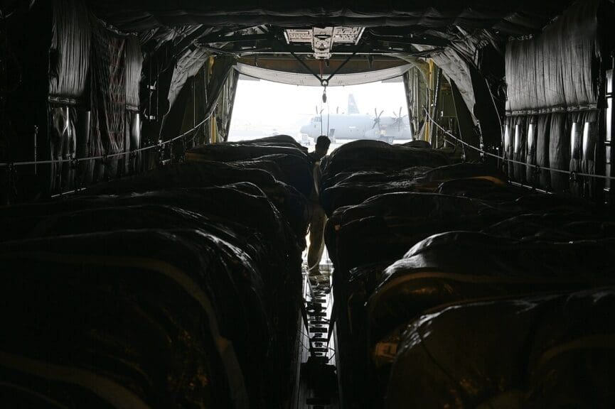 Aid airdrops in gaza